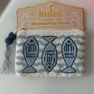 Viral Sardine Beaded Travel Pouch Wandering Moon